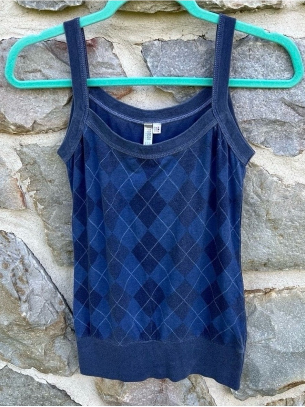 J. Tomson Blue Argyle
Tank Top Size M